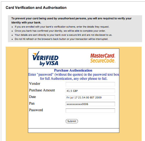 3D Authentication loaded into iframe