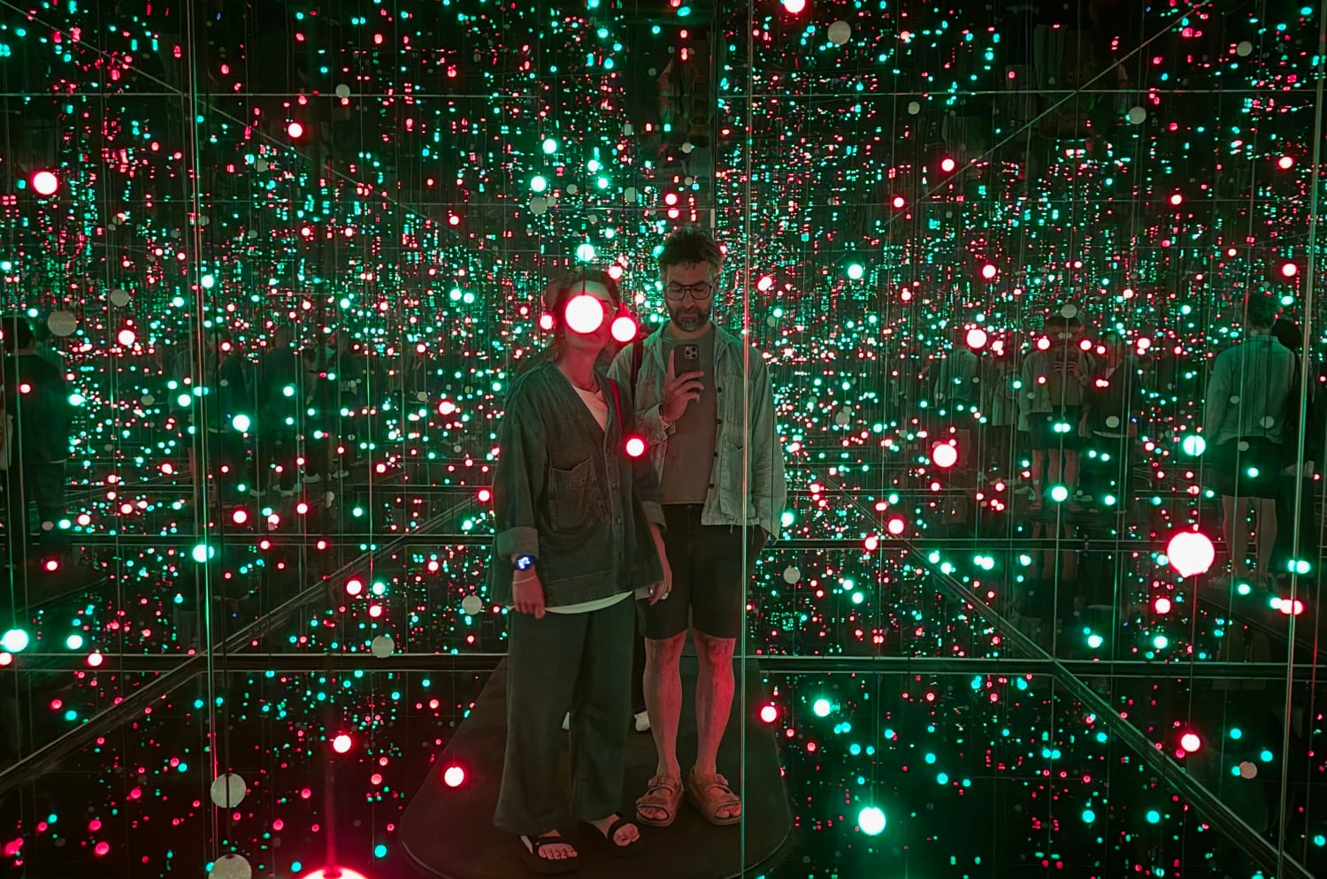 A photo from inside Yoyoi Kusama’s Gleaming Lights of the Souls